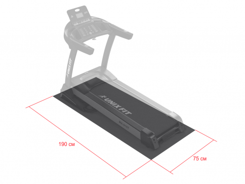 Коврик UNIXFIT для кардиотренажеров (190/75) - 2
